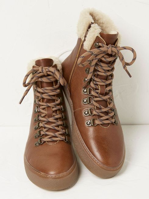 Fat face tan ankle boots deals