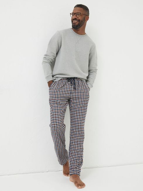White Keswick Light Checked Pyjama Bottoms FatFace