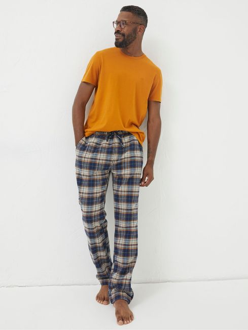 Blue Bainbridge Checked Pyjama Bottoms FatFace