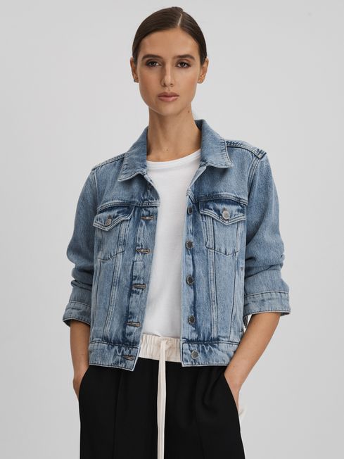 Reiss Mid Blue Ellen Denim Jacket