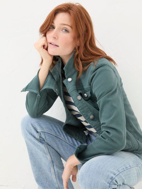 Tasha Green Denim Jacket FatFace