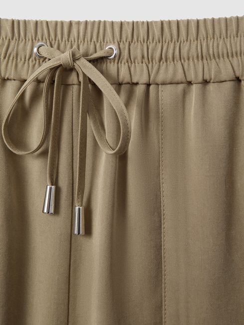 Drawstring Shorts with TENCEL™ Fibers in Khaki