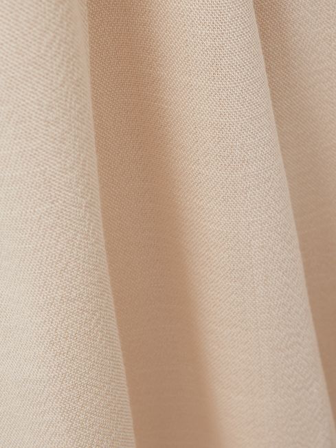 Atelier Italian Textured Slim Flared Suit Trousers in Blush