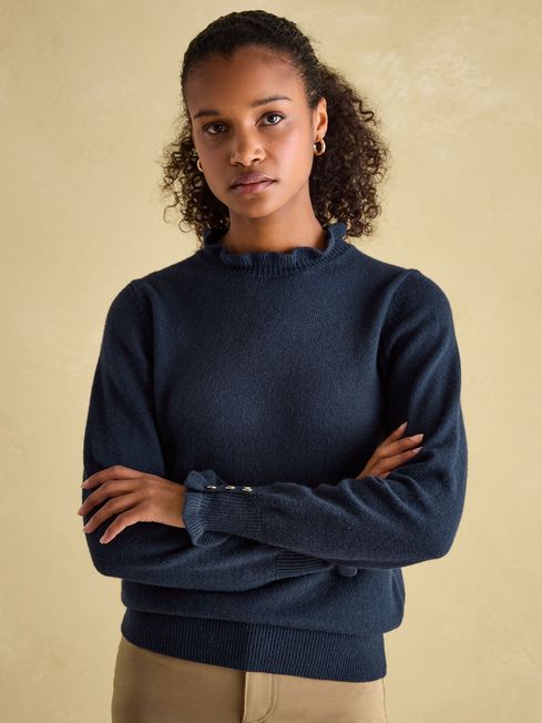 Long navy jumper hot sale