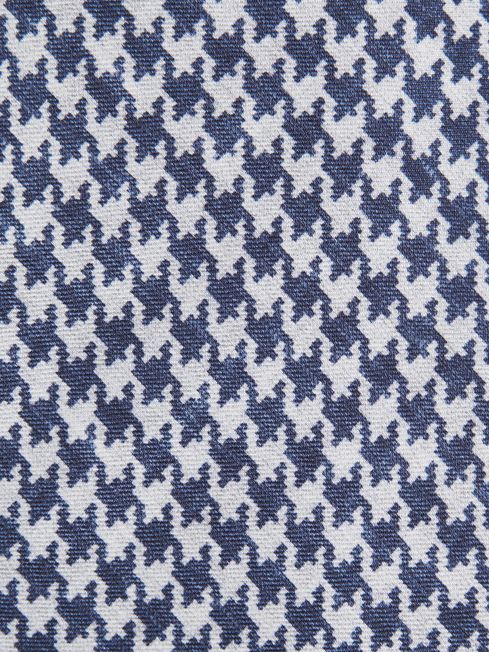 Silk Dogtooth Tie in Airforce Blue