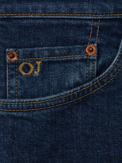 Oscar Jacobson Slim Fit Jeans in Thunder Blue