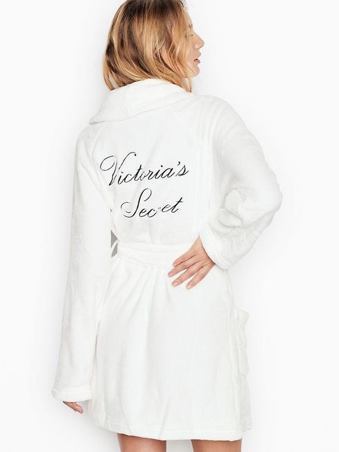 Ivory White Cosy Short Dressing Gown Victoria s Secret