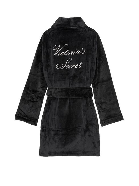 Black Cosy Short Robe Victoria s Secret