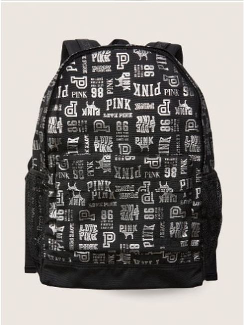 Buy Pure Black Mixed Logo Classic Backpack from the Victoria s Secret UK online shop