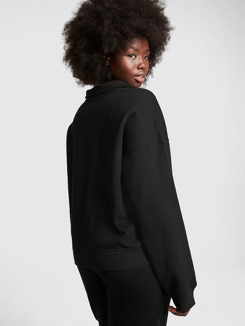 Pure Black Fleece Sweatshirt