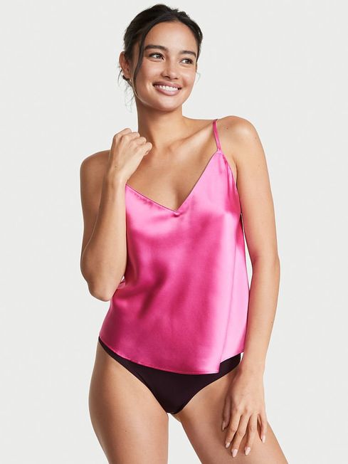Buy Fluorescent Pink Silk Cami Pyjama Top from the Victoria s Secret UK online shop