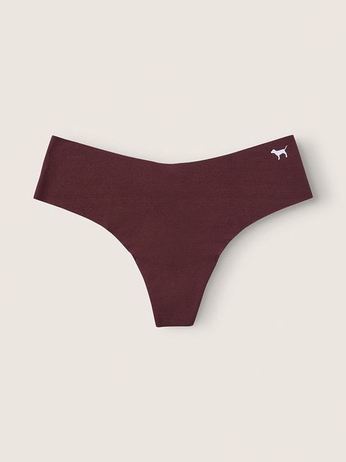 Victoria's Secret PINK Burnt Umber Brown Thong Smooth No Show Knickers