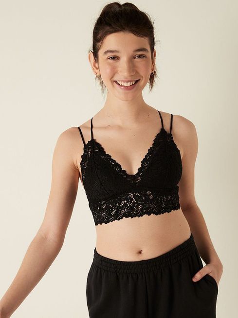 Long lace bralette top discount