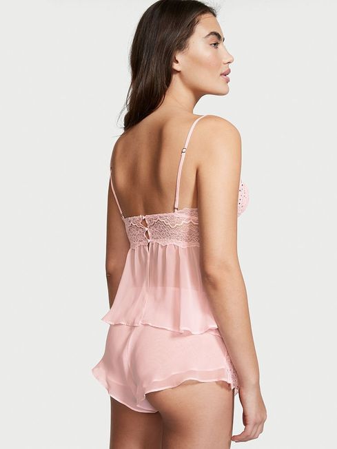 Angel Pink Diamond Chiffon Cami Set Victoria s Secret