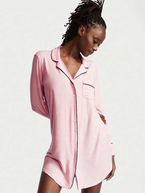 Heather Pink Petal Modal Sleepshirt Victoria s Secret