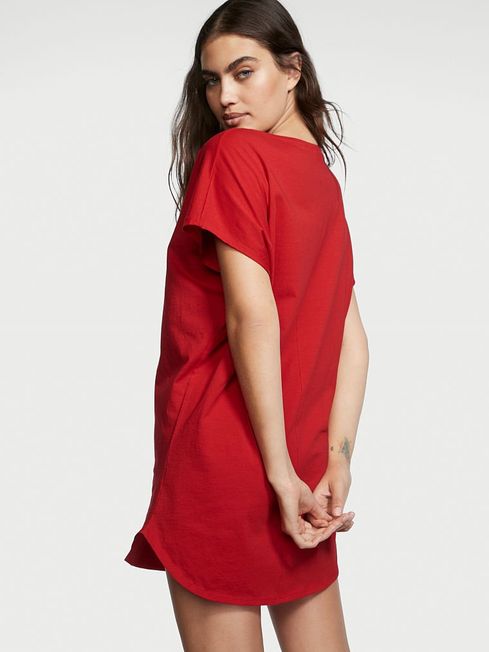 Red Lightweight Pima Cotton Nightshirt Victoria s Secret