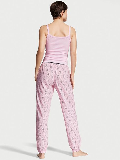 Babydoll Pink Diamond Logo Cotton Cami Long Pyjamas Victoria s Secret