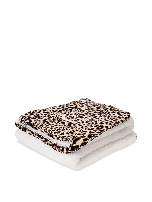 Victoria's secret pink leopard blanket clearance