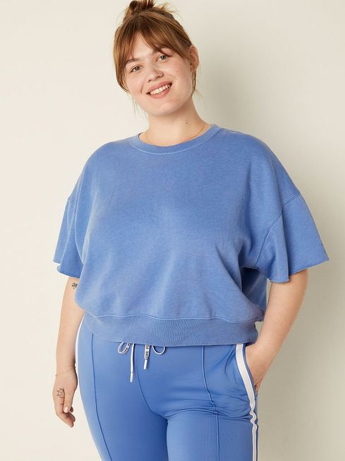 Cropped short sleeve sweatshirt on sale