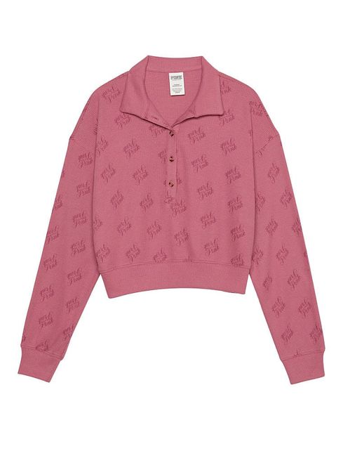 Soft Begonia Pink Thermal Henley Sleep Shirt Victoria s Secret
