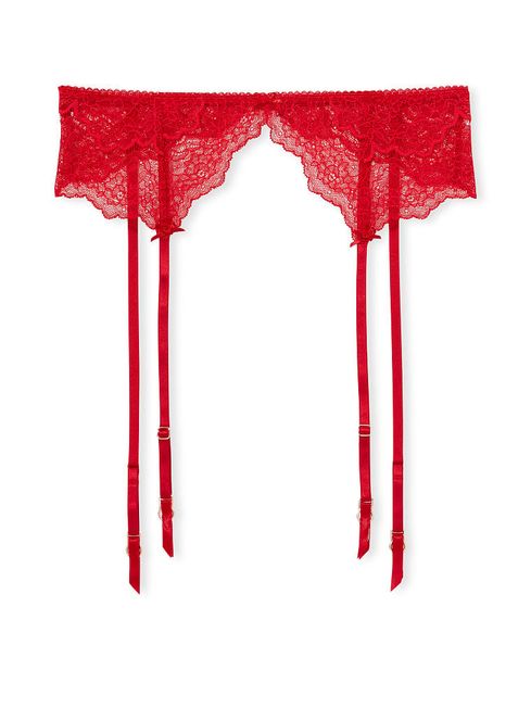 Victoria's Secret Lipstick Red Lace Suspenders