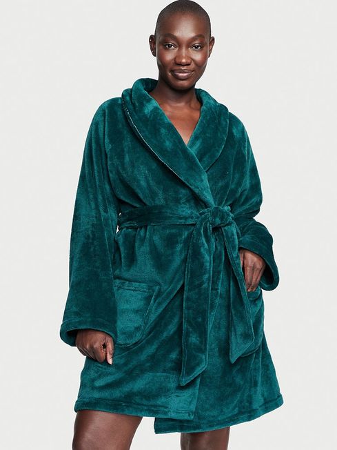 forest green dressing gown Women's Linen Robe in Forest Green