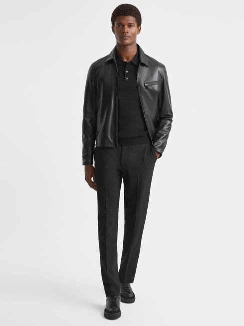 Leather hotsell jacket reiss
