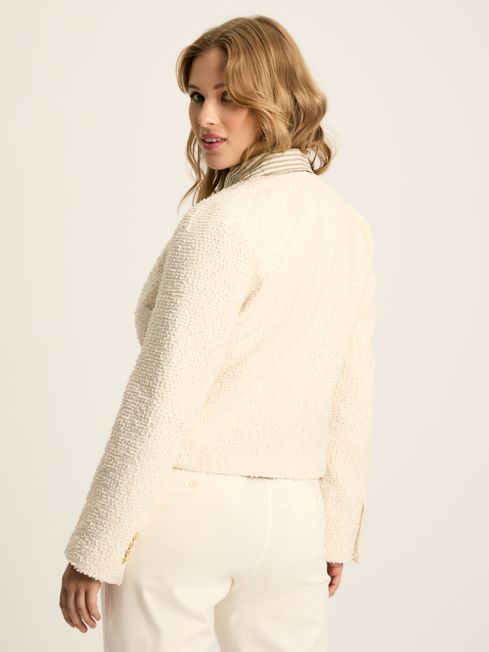 Cream boucle jacket cheap