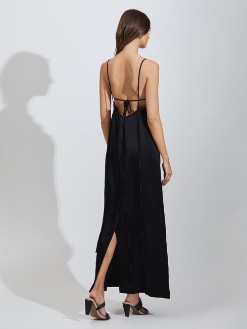 Bondi Born Linen Blend Maxi Dress in Black