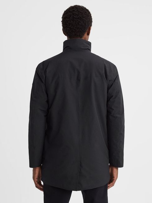 Scandinavian Edition Mid-Length Coat in Onyx Black