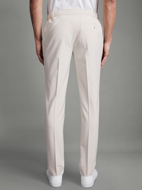 Relaxed Drawstring Trousers in Stone
