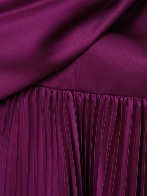 Amur Off-The-Shoulder Mini Dress in Purple