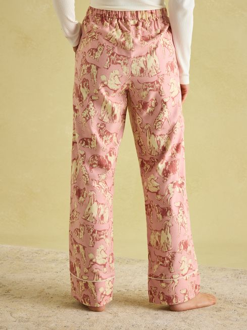 Stella Pink Cotton Pyjama Bottoms Joules