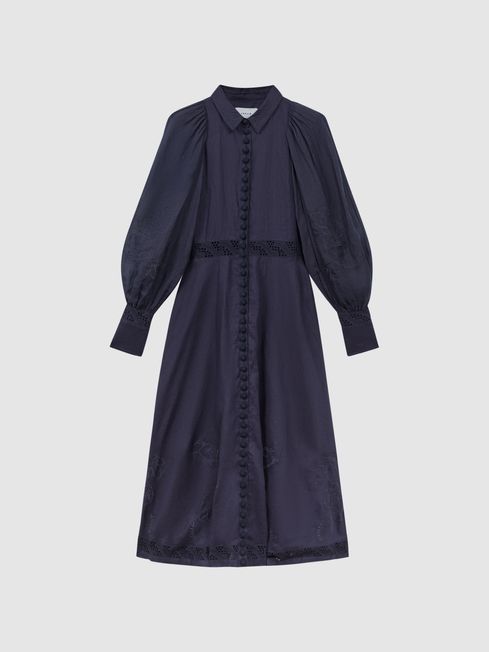 Joslin Linen Shirt Midi Dress