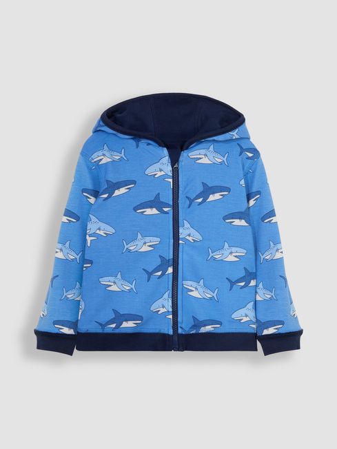 Blue shark hoodie clearance