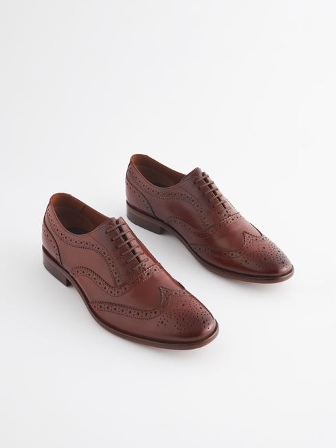 Brown Leather Oxford Brogues Joules