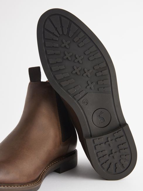 Brown Leather Chelsea Boots Joules