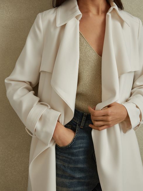 Reiss Etta Double Breasted Belted Trench Coat REISS