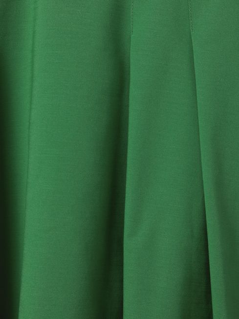 Florere Flared Midi Skirt in Bright Green