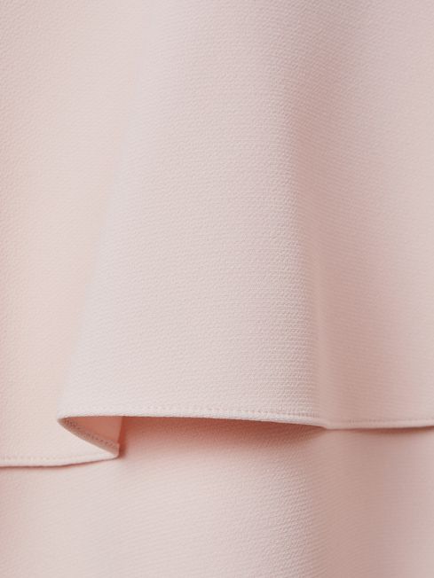 Florere Tiered Mini Dress in Pale Pink