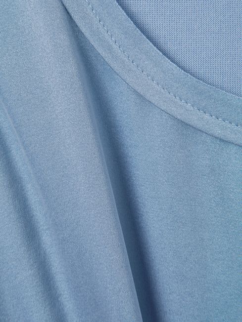 Silk Front Vest in Blue