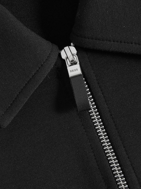 Interlock Jersey Zip-Through Jacket in Black