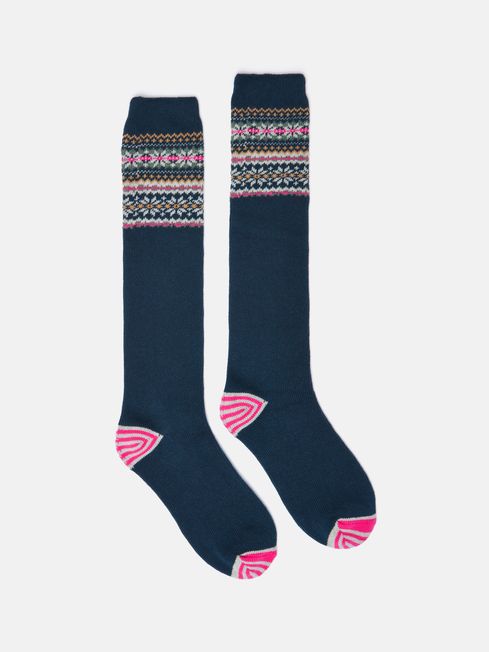 Women s Wader Blue Welly Socks size 4 8 Joules