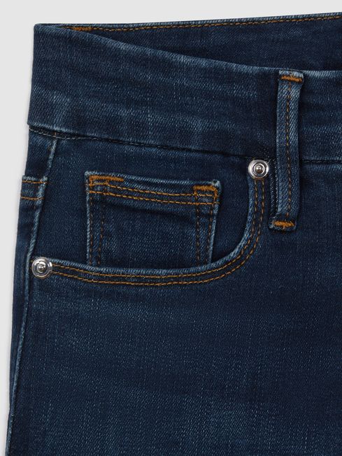 Good American Slim Fit Cropped Jeans in Blue