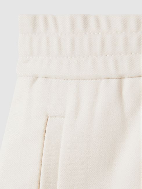 Relaxed Drawstring Shorts in White