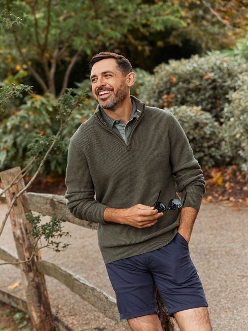 Pembrey Green Half Neck Jumper