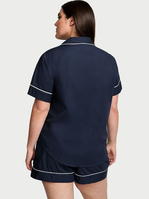 Buy Noir Navy Blue Cotton Short Pyjama Set from the Victoria s Secret UK online shop