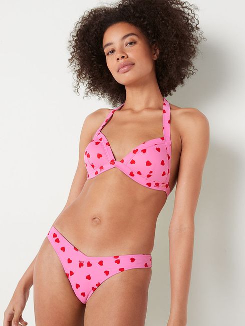 Pink heart swimsuit sales