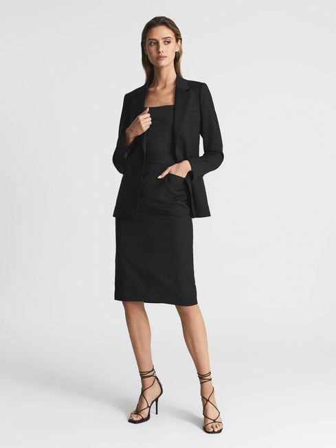 Tailored Pencil Skirt in Black