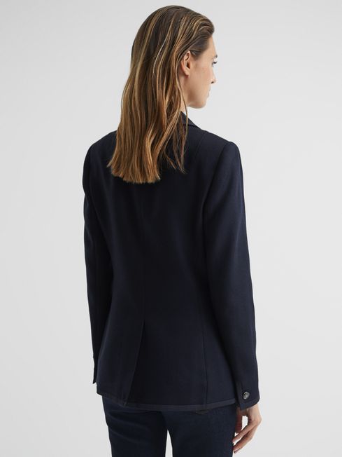 Reiss Gia Double Breasted Twill Blazer REISS